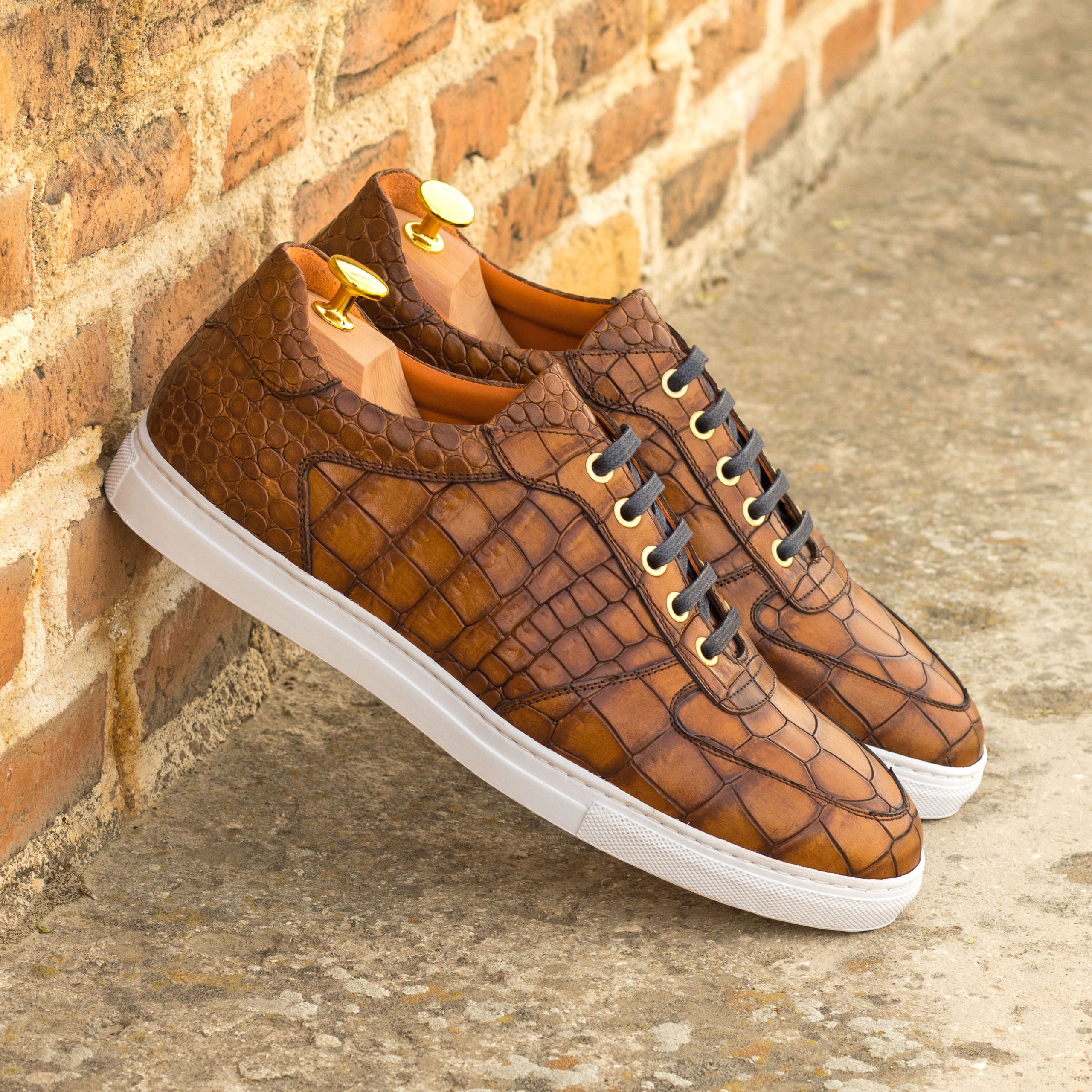 Low top Trainer marrón medio croco