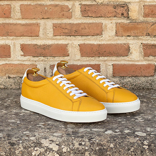Low Kick piel amarilla y blanca Low Kick piel amarilla y blanca